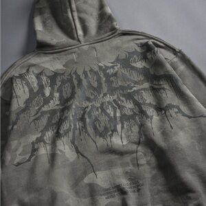 NEW Darc Sport WOODLAND CAMO WLVS  "PIERCE" HOODIE [Large] VINTAGE